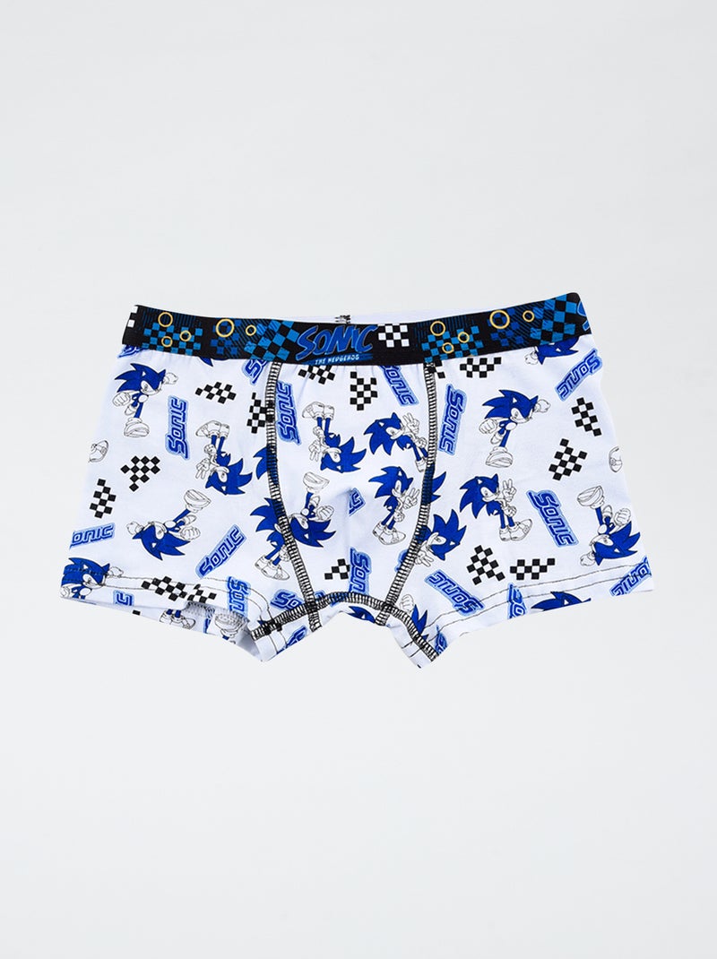 Lot de 2 boxers 'Sonic' en coton Bleu - Kiabi