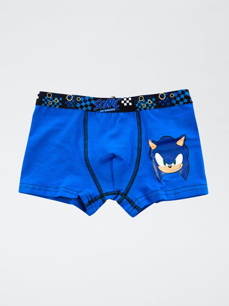 Lot de 2 boxers 'Sonic' en coton Bleu - Kiabi