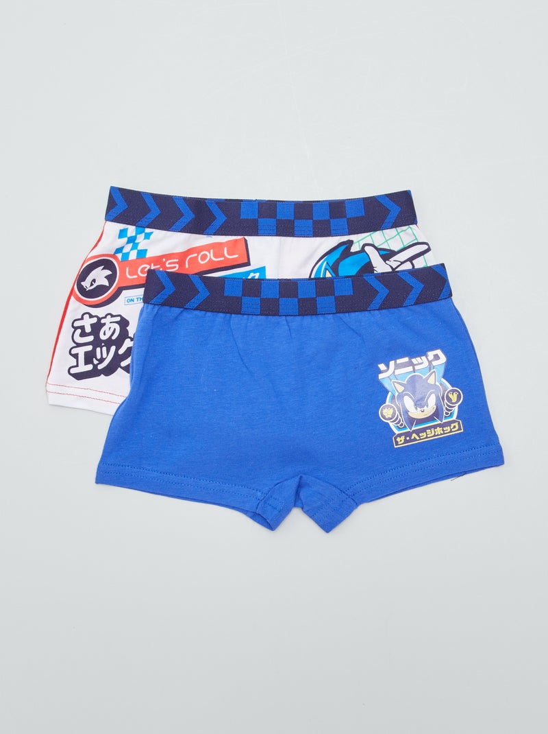 Lot de 2 boxers 'Sonic' 'SEGA' Bleu/rouge - Kiabi