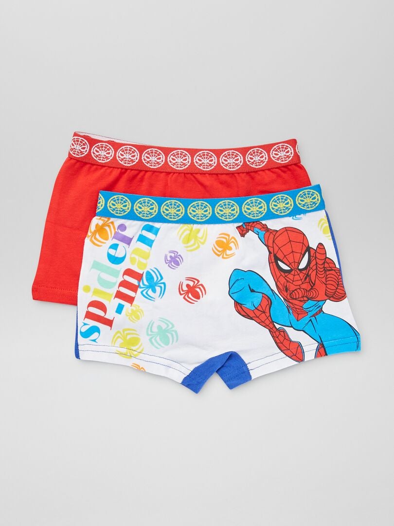 Lot de 2 boxers 'Spider-Man' bleu/rouge - Kiabi