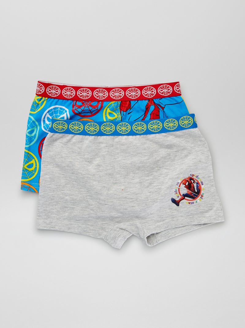 Lot de 2 boxers 'Spider-Man' jaune/gris - Kiabi