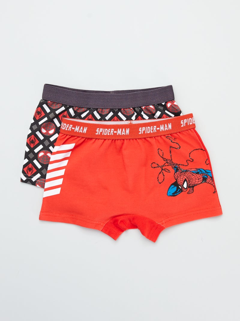 Lot de 2 boxers 'Spider-Man' rouge - Kiabi