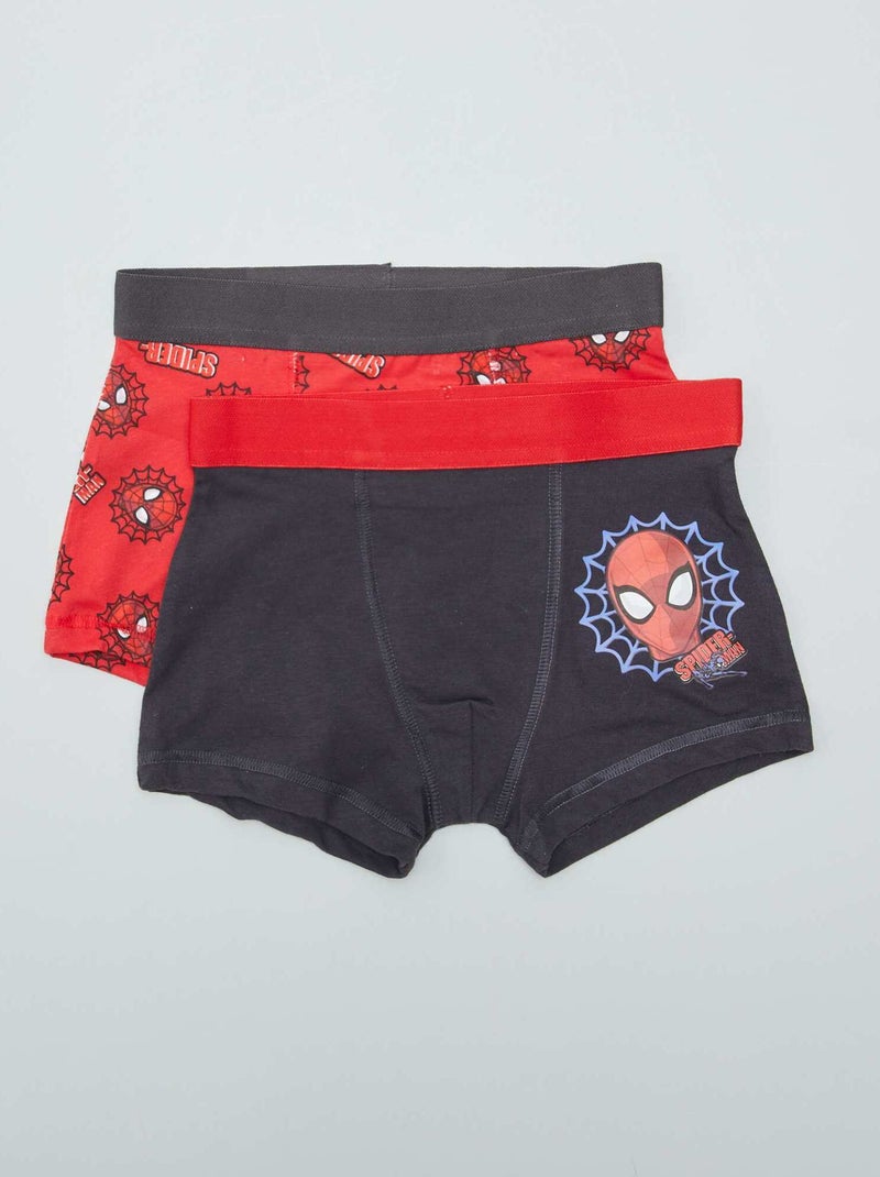 Lot de 2 boxers 'Spider-Man' Rouge/noir - Kiabi