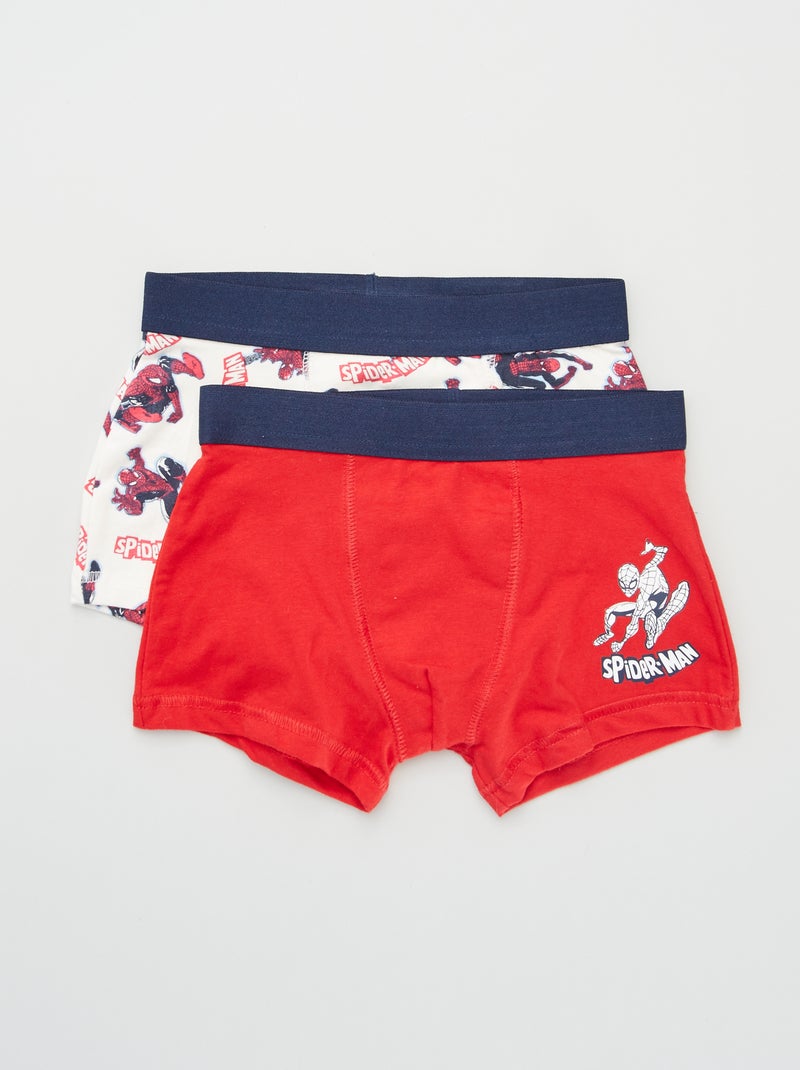 Lot de 2 boxers 'Spiderman' Bleu/rouge - Kiabi