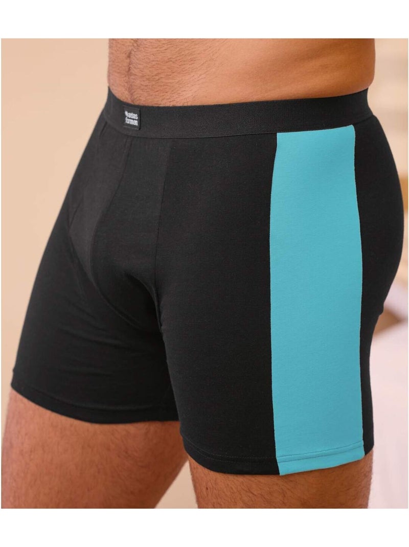 Lot de 2 Boxers Sport  - ATLAS FOR MEN Noir Bleu - Kiabi