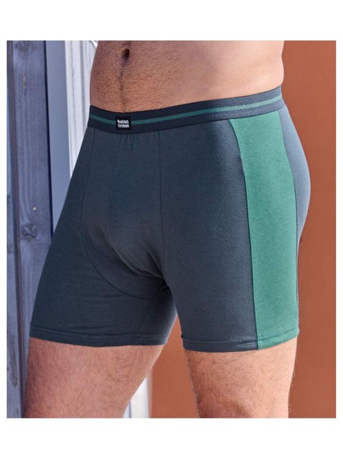 Lot de 2 Boxers Sport en Coton Stretch   - ATLAS FOR MEN - Kiabi