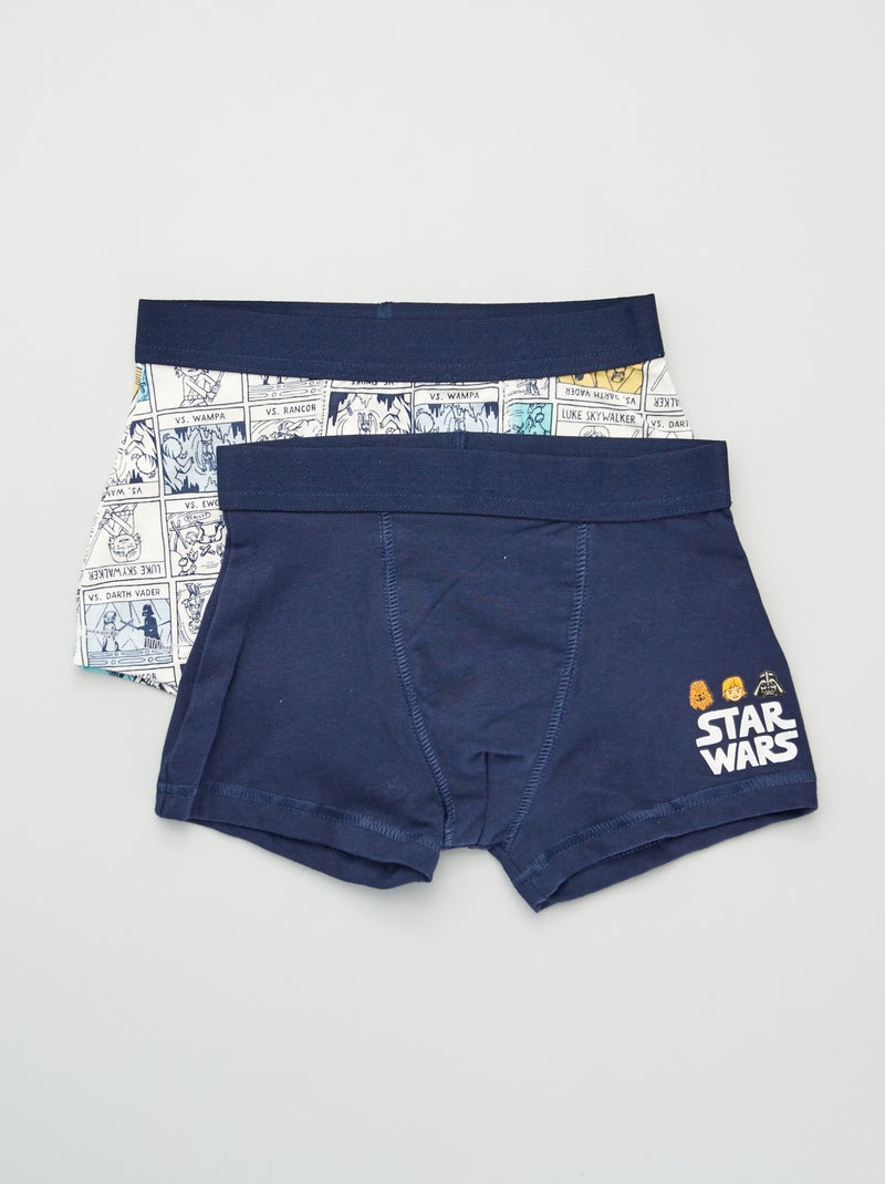 Lot de 2 boxers 'Star Wars' Blanc/bleu - Kiabi