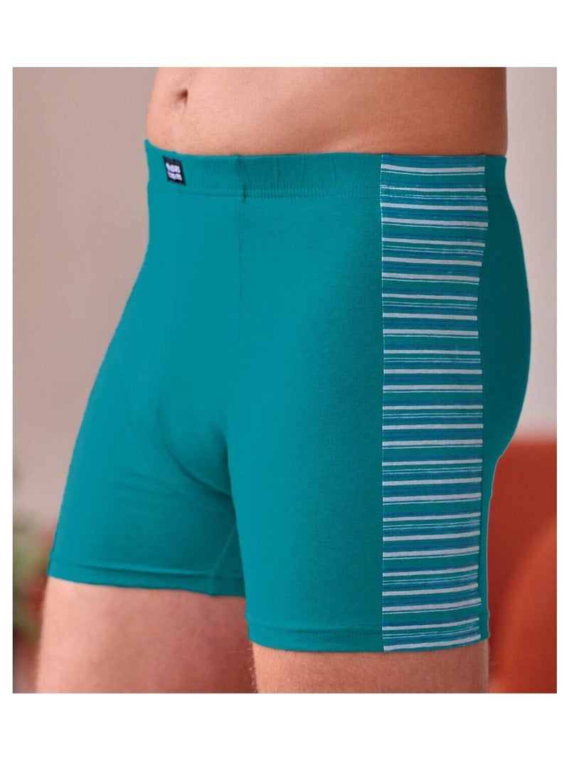 Lot de 2 Boxers Stretch Confort   - ATLAS FOR MEN Bleu Gris - Kiabi