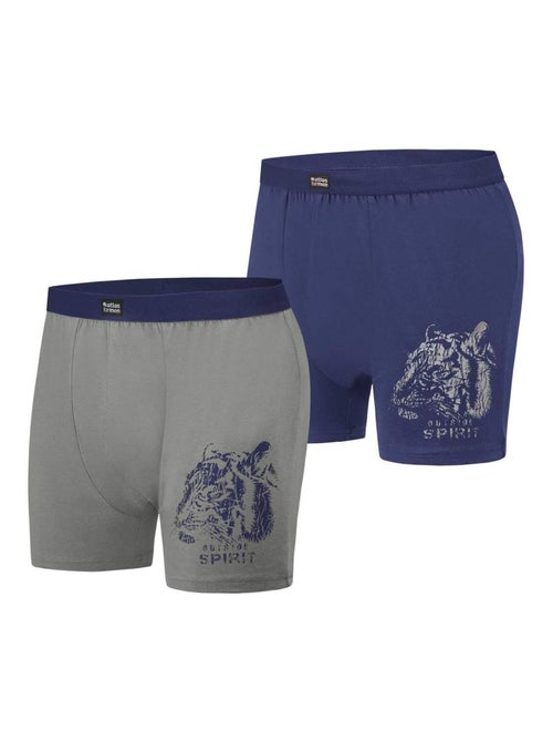 Lot de 2 Boxers Stretch Confort   - ATLAS FOR MEN - Kiabi