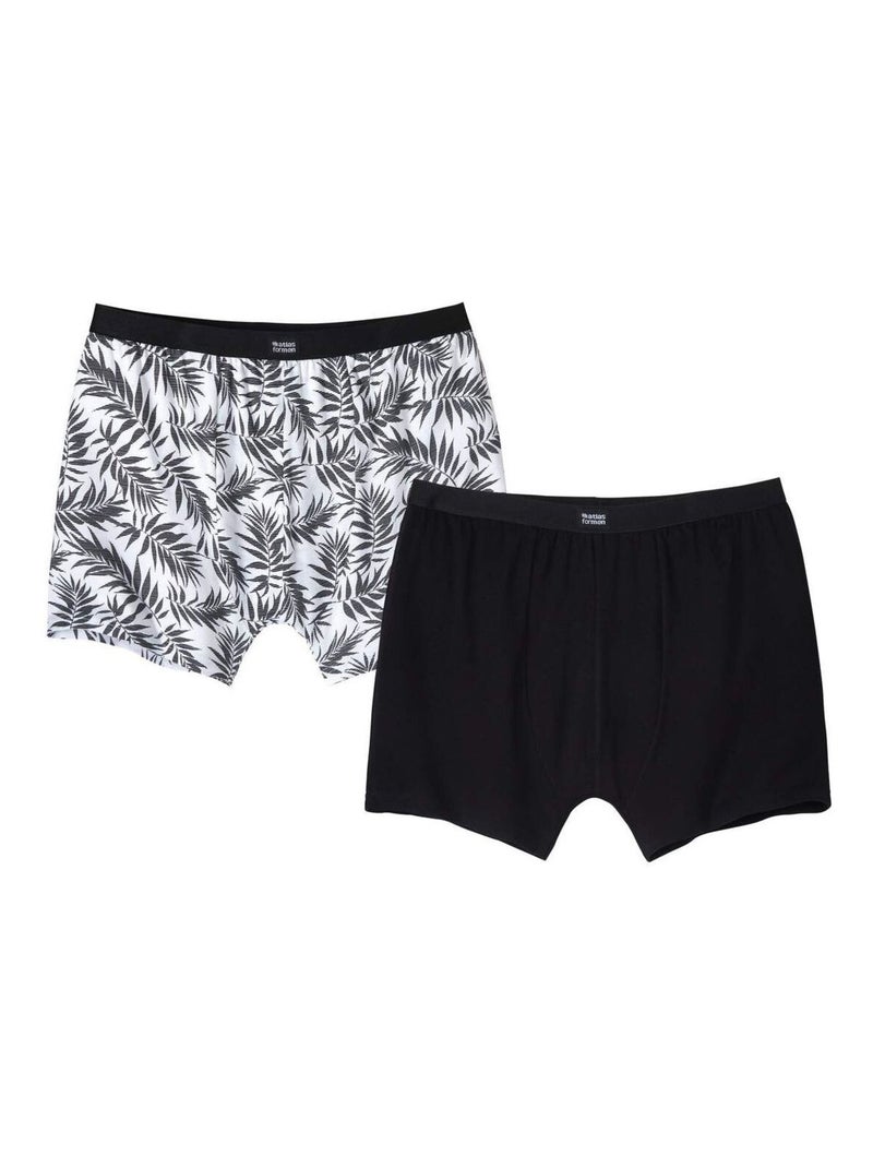 Lot de 2 Boxers Stretch Confort  - ATLAS FOR MEN Noir - Kiabi
