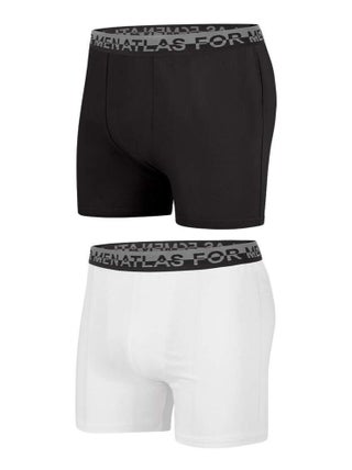Lot de 2 Boxers Stretch Unis   - ATLAS FOR MEN