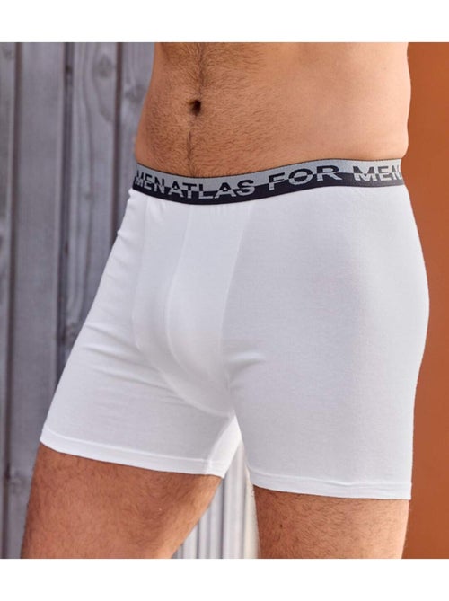 Lot de 2 Boxers Stretch Unis   - ATLAS FOR MEN - Kiabi