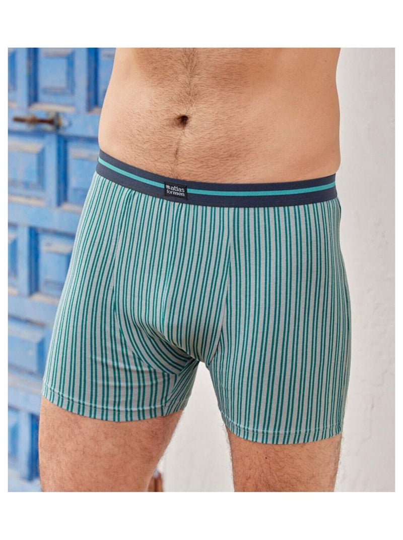 Lot de 2 Boxers Tendance  - ATLAS FOR MEN Bleu - Kiabi