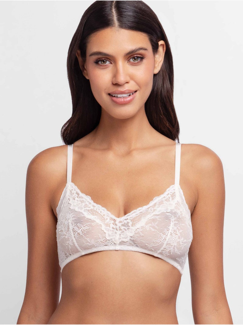 Lot de 2 bralettes en dentelle Origins Dorina Ivoire - Kiabi