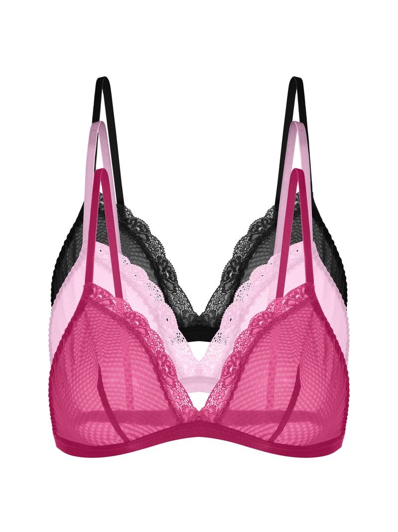 Lot de 2 bralettes non rembourrées misha Dorina Noir - Kiabi