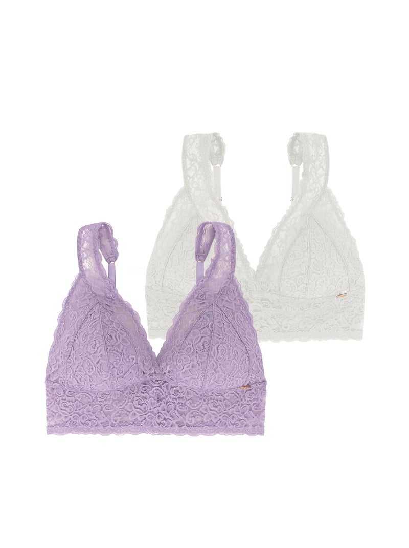 Lot de 2 bralettes rembourrées lana Dorina Ivoire - Kiabi