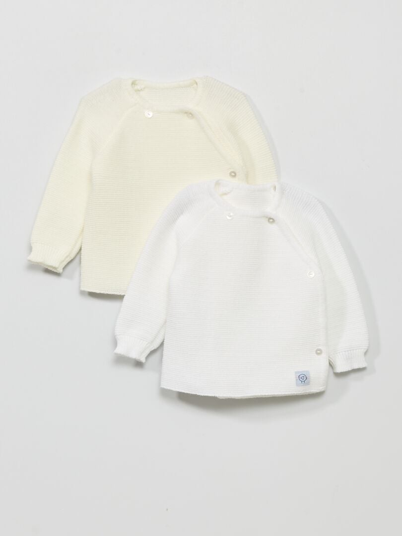 Lot de 2 brassière 'Manufacture de Layette' - Fabriqué en France Blanc - Kiabi