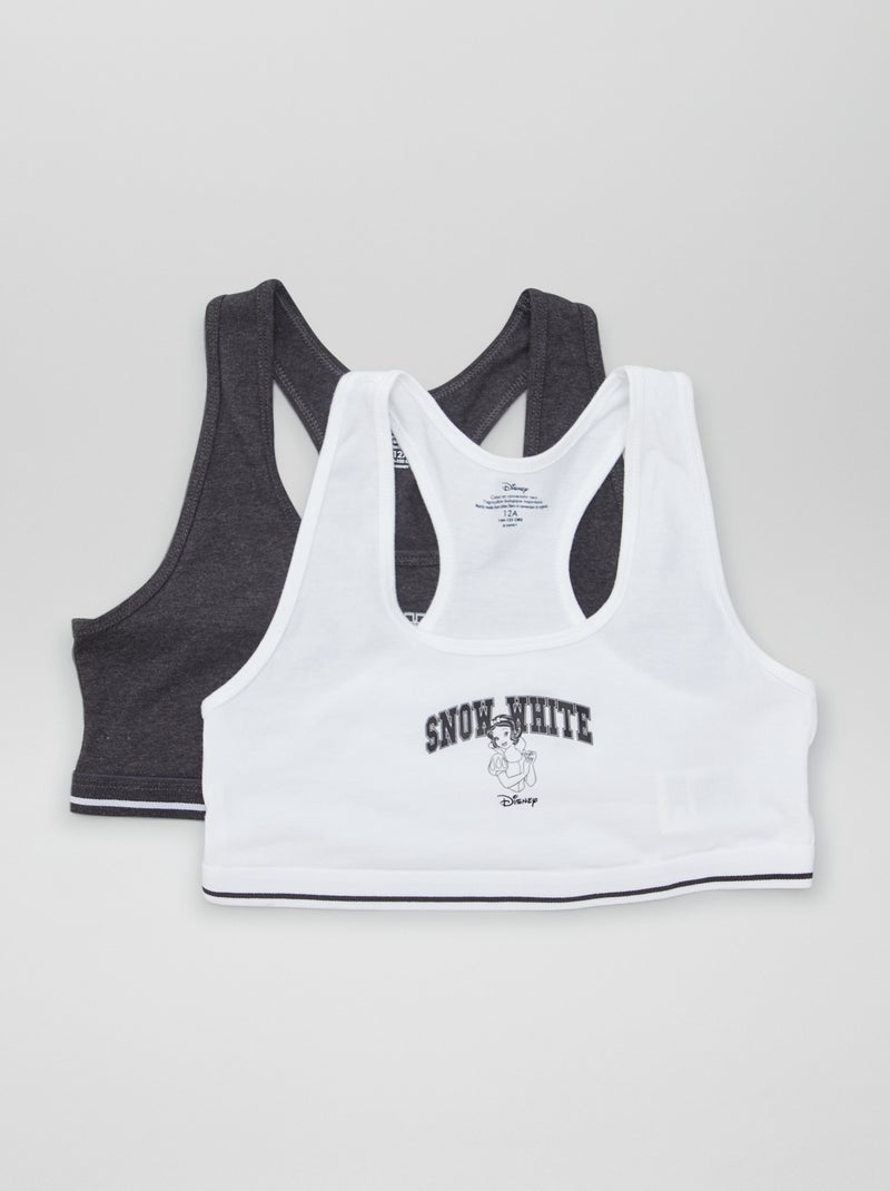 Lot de 2 brassières 'Blanche Neige' Blanc/Gris - Kiabi