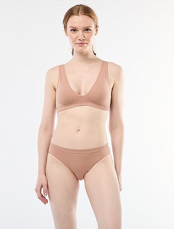 Lot de 2 brassières côtelées sans coutures