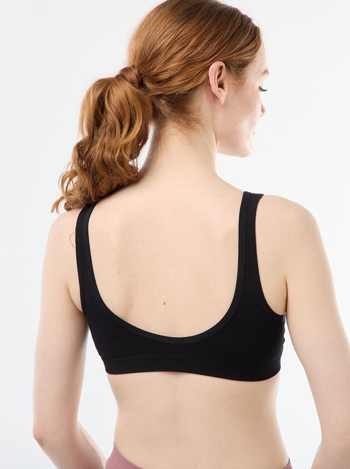 Lot de 2 brassières côtelées sans coutures - Kiabi