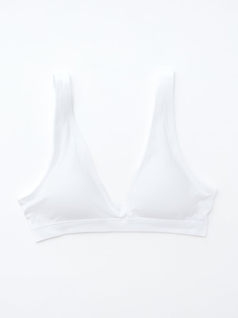 Lot de 2 brassières côtelées sans coutures Noir - Kiabi