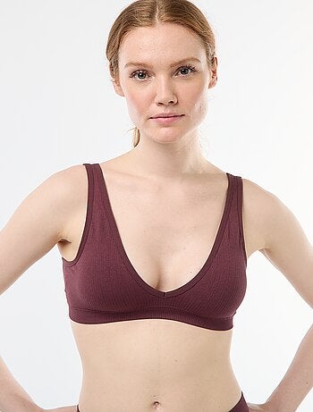 Lot de 2 brassières côtelées sans coutures