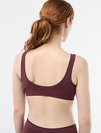 Lot de 2 brassières côtelées sans coutures