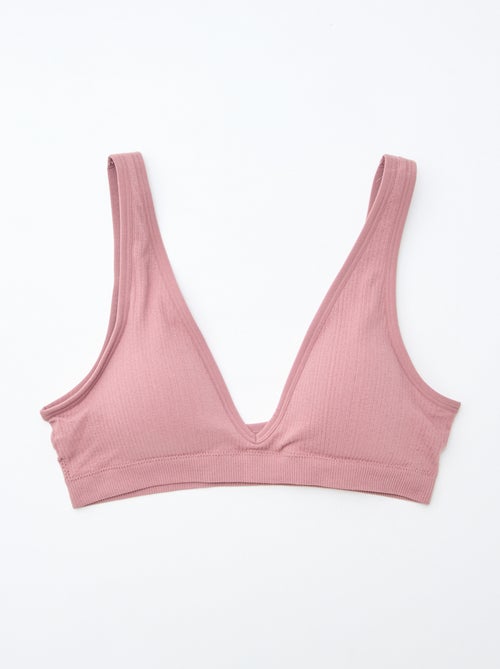 Lot de 2 brassières côtelées sans coutures - Kiabi