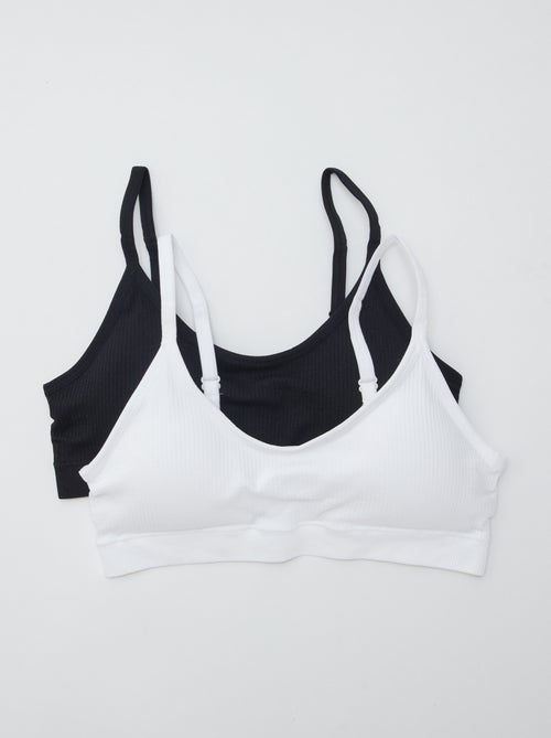 Lot de 2 brassières côtelés - Kiabi