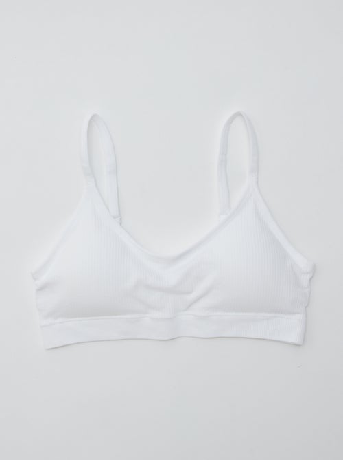 Lot de 2 brassières côtelés - Kiabi