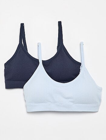 Lot de 2 brassières côtelés