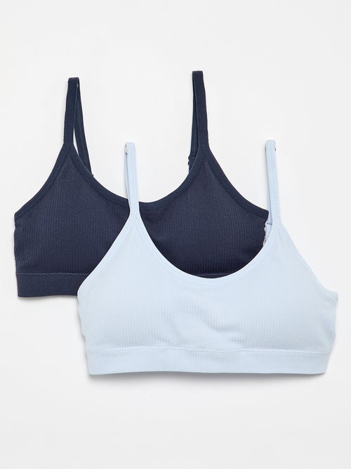 Lot de 2 brassières côtelés - Kiabi Lot de 2 brassières côtelés - Kiabi