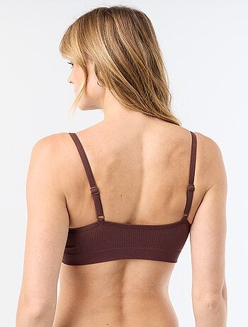Lot de 2 brassières côtelés
