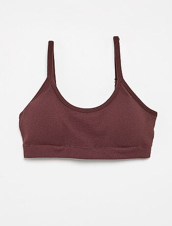 Lot de 2 brassières côtelés