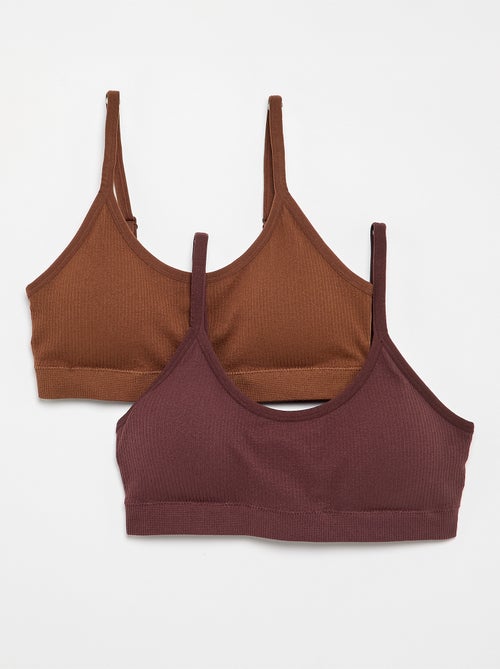 Lot de 2 brassières côtelés - Kiabi Lot de 2 brassières côtelés - Kiabi