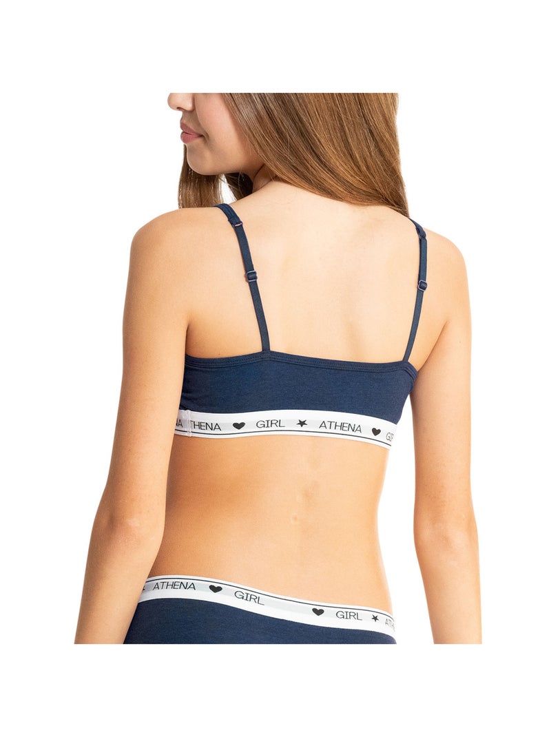 Lot de 2 brassières Coton Ultra Doux by Athena Fille Bleu - Kiabi