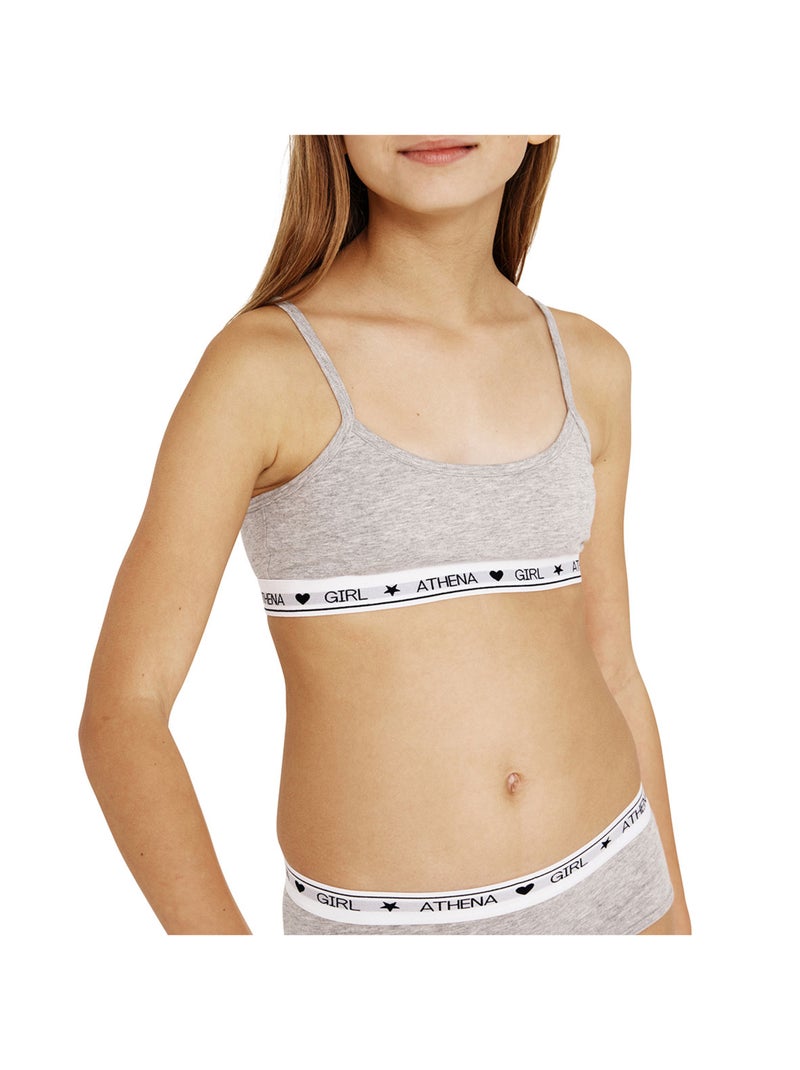 Lot de 2 brassières Coton Ultra Doux by Athena Fille Bleu - Kiabi