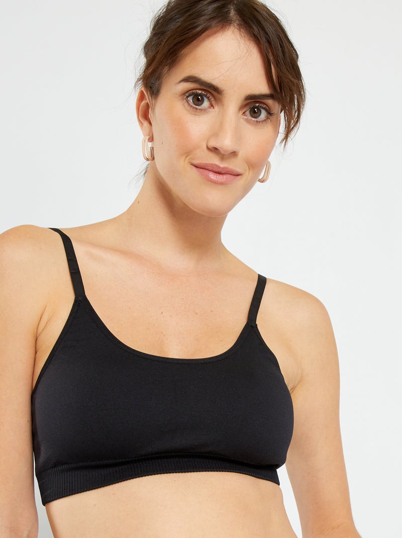 Lot de 2 brassières de sport noir - Kiabi