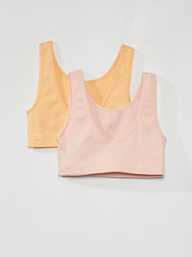 Lot de 2 brassières de sport Rose - Kiabi