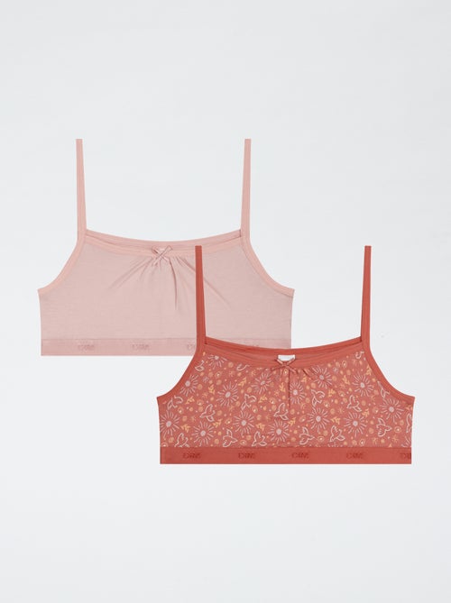 Lot de 2 brassières DIM en coton uni - Kiabi