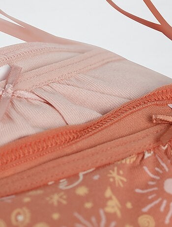 Lot de 2 brassières en coton uni