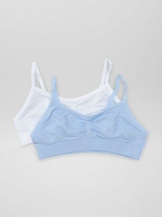 Lot de 2 brassières en jersey