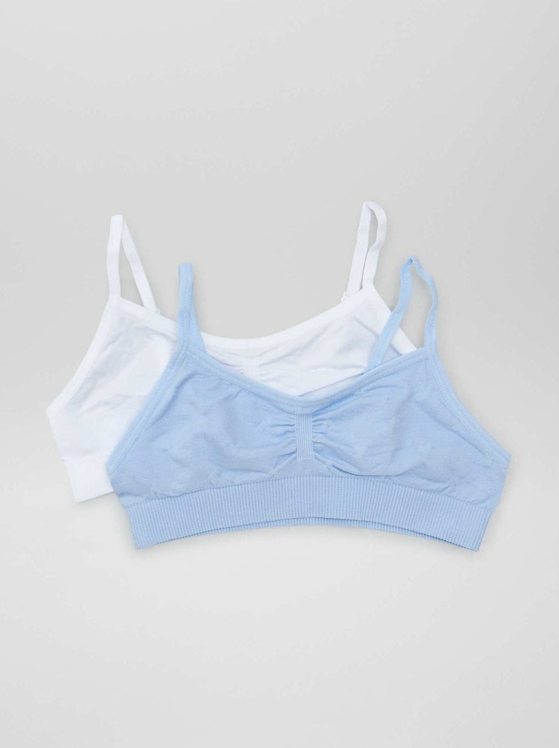 Lot de 2 brassières en jersey Bleu - Kiabi