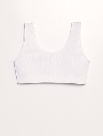 Lot de 2 brassières en maille côtelée