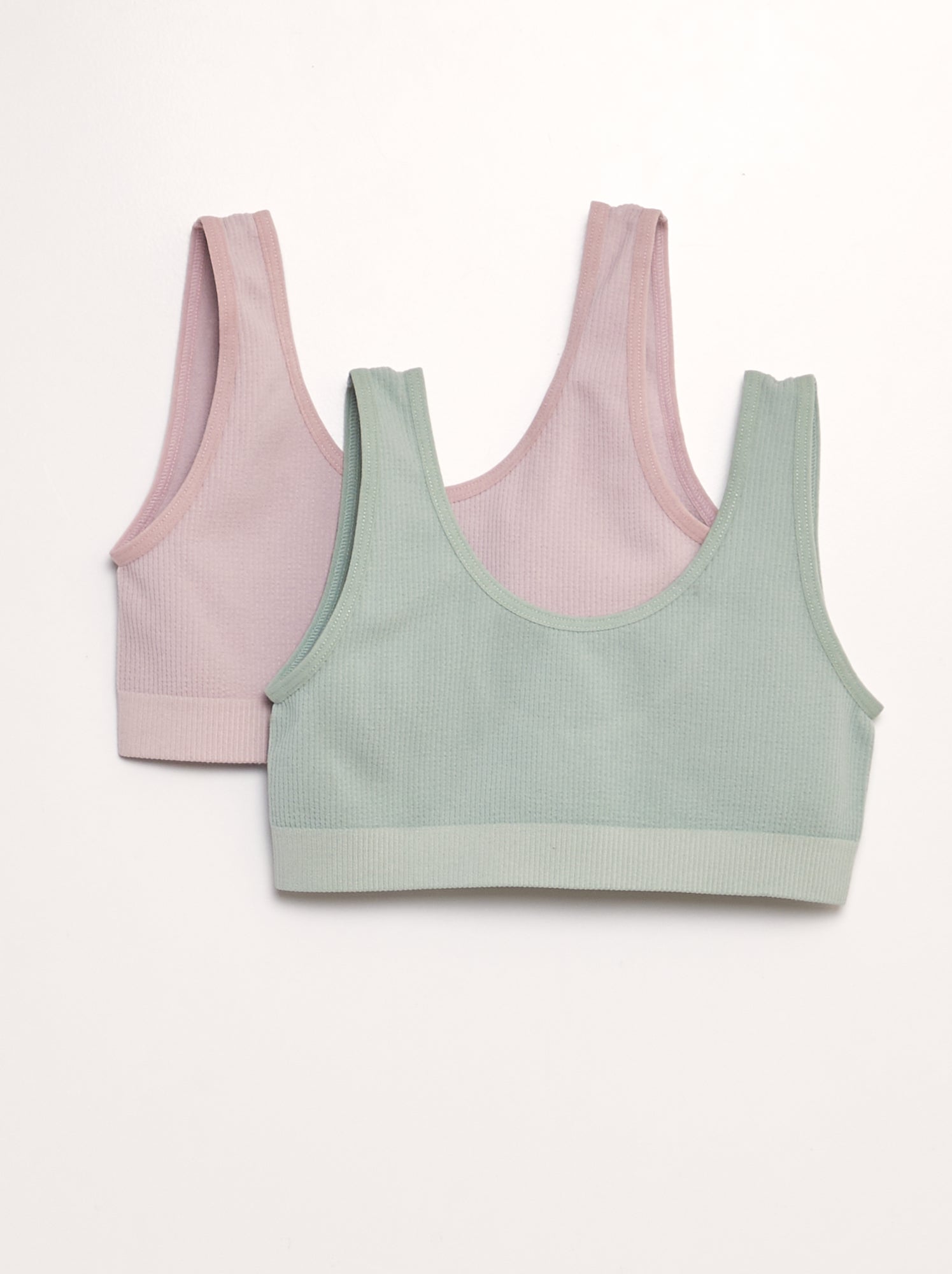 Lot De 2 Brassières Greenice Pour Femme - Couleur Rose + Blanc - Taille M/L, Neuf Sans étiquette