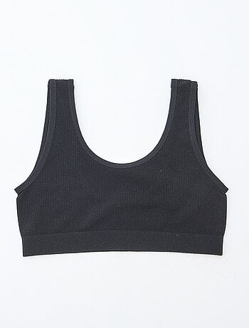 Lot de 2 brassières en maille côtelée unie