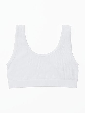 Lot de 2 brassières en maille côtelée unie