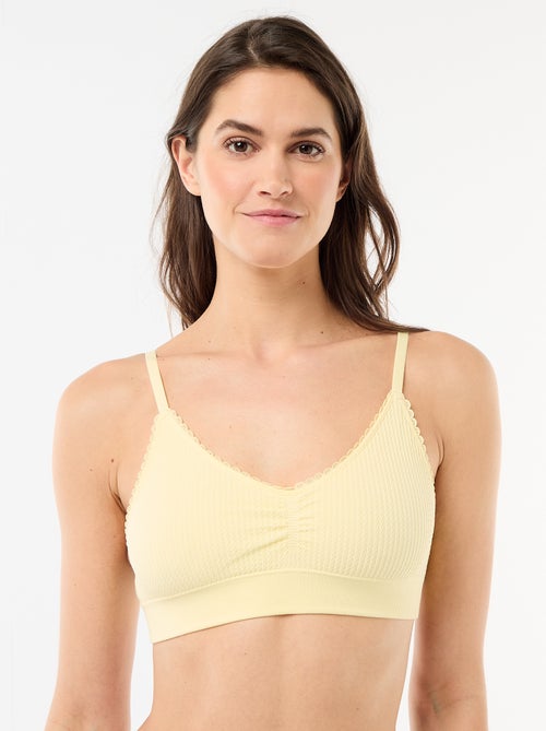 Lot de 2 brassières en maille reliefée - Kiabi