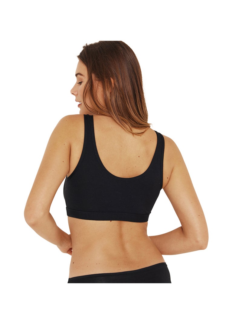 Lot de 2 brassières femme Ecopack Athena Noir - Kiabi