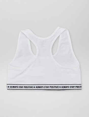 Lot de 2 brassières fille au style uni